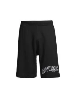 Givenchy Boxy-Fit Logo Embroidered Shorts For Men
