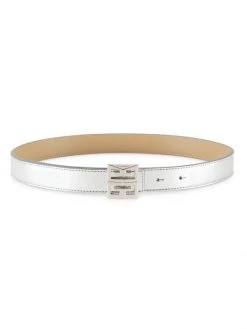 Givenchy 4G Buckle Metallic Leather Belt