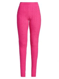 Givenchy Textured Monogrammed Leggings