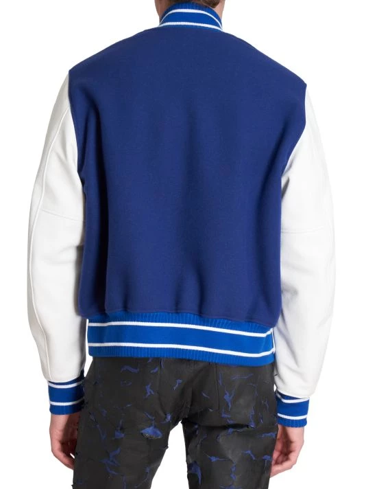 Givenchy Logo Wool & Leather Varsity Jacket For Men - Image 5