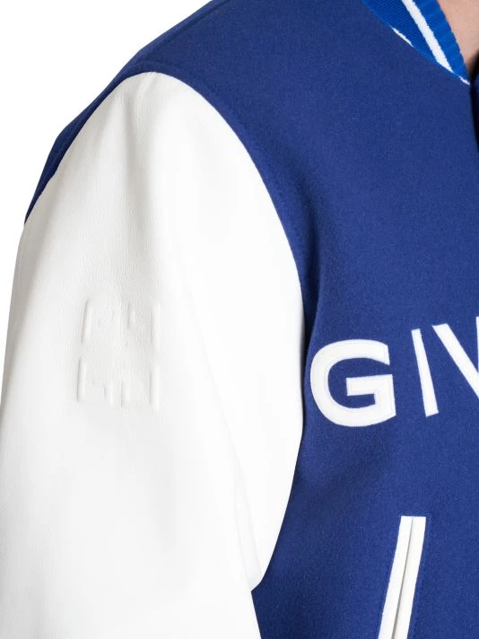 Givenchy Logo Wool & Leather Varsity Jacket For Men - Image 6