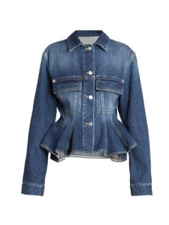 Givenchy Flared Peplum Denim Jacket