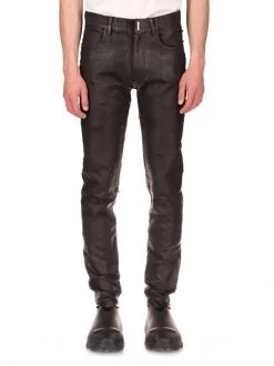Givenchy Shiny Cracked Slim-Fit Jeans For Men
