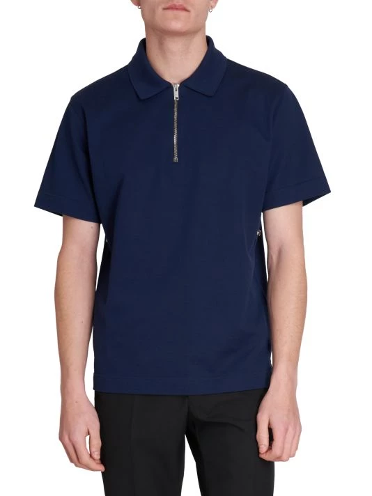 Givenchy Classic-Fit Quarter-Zip Polo Shirt For Men - Image 3