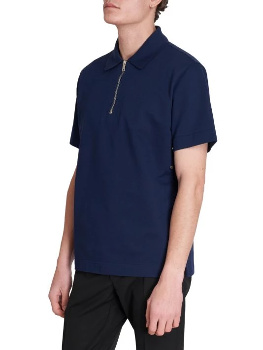 Givenchy Classic-Fit Quarter-Zip Polo Shirt For Men - Image 4