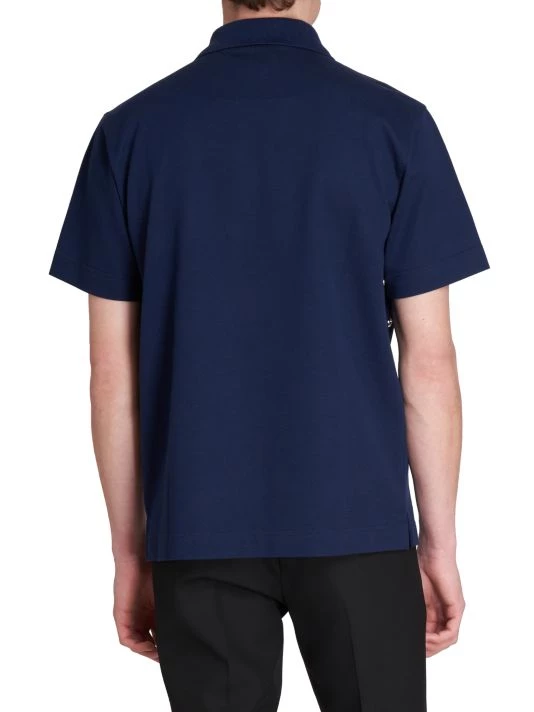Givenchy Classic-Fit Quarter-Zip Polo Shirt For Men - Image 5