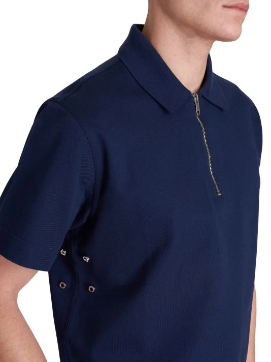 Givenchy Classic-Fit Quarter-Zip Polo Shirt For Men - Image 6