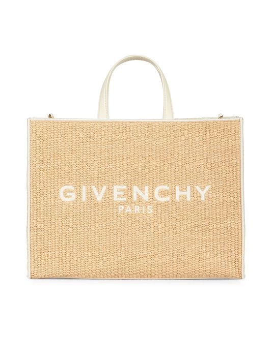 Givenchy Medium G-Tote Raffia Shopper