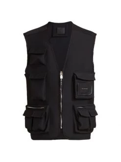 Givenchy V-Neck Multi Pocket Vest For Men