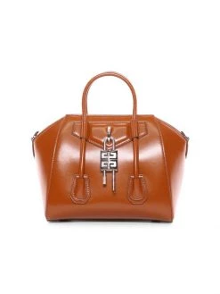 Givenchy Mini Antigona Lock Leather Satchel Black