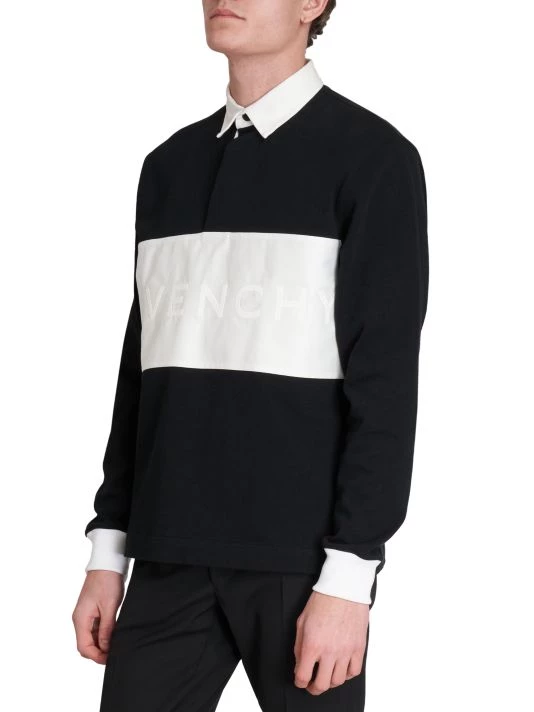 Givenchy Logo Embroidered Rugby Polo Shirt For Men - Image 4