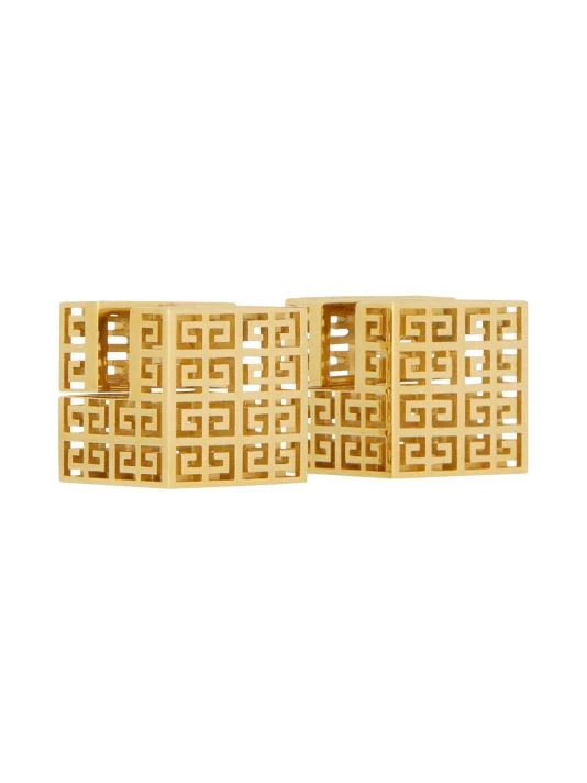 Givenchy Goldtone Monogram Large Square Hoop Earrings - Image 2