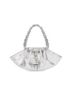 Givenchy Mini Kenny Metallic Leather Top Handle Bag