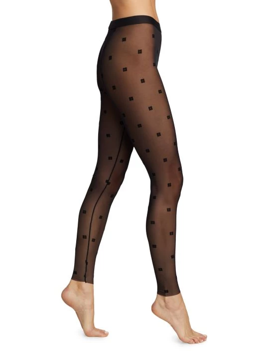 Givenchy Sheer Jacquard Logo Tights