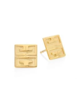 Givenchy G Logo Gold-Tone Stud Earrings For Men