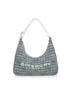 Givenchy Moon Cutout Denim Hobo Bag