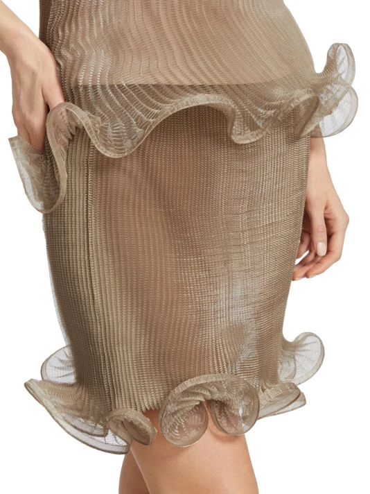 Givenchy Semi-Sheer Flared Organza Miniskirt - Image 6