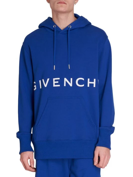 Givenchy Classic Fit Branding Bonded Hoodie For Men - Image 3