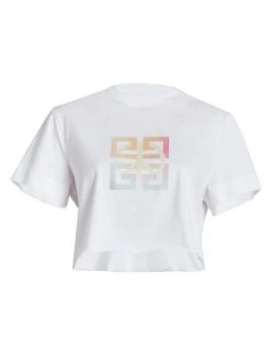 Givenchy Logo-Print Cotton Cropped T-Shirt