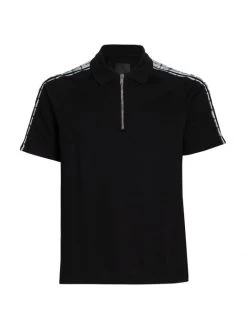 Givenchy 4G Logo Raglan Zip Polo For Men