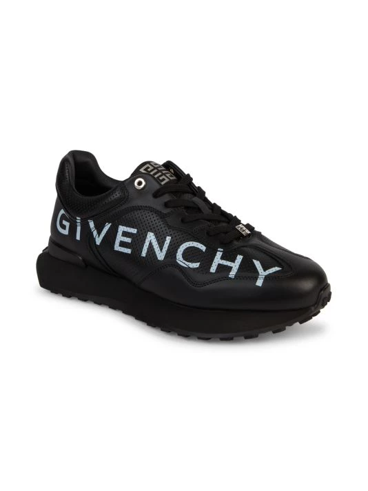 Givenchy Pieced Leather Logo Sneakers For Men - Image 2