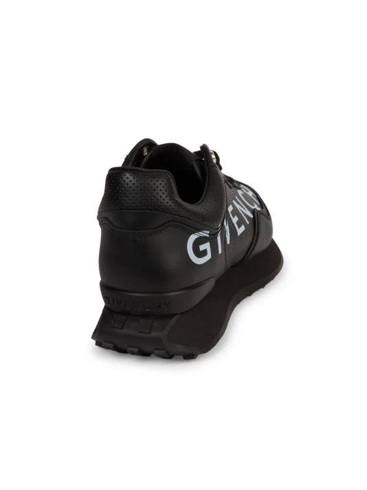Givenchy Pieced Leather Logo Sneakers For Men - Image 3