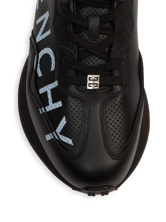 Givenchy Pieced Leather Logo Sneakers For Men - Image 4