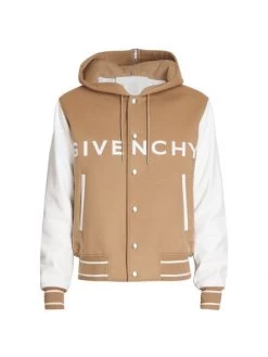 Givenchy Hooded Logo Varsity Jacket For Men