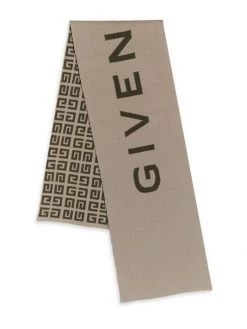 Givenchy 4G Logo Cashmere-Blend Scarf White Mastic