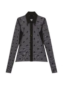 Givenchy Sheer Swiss Dot Shirt