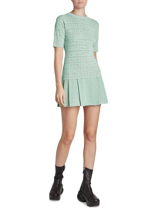 Givenchy Pleated Monogrammed Miniskirt - Image 2