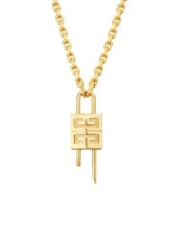 Givenchy 4G Logo Padlock Necklace For Men