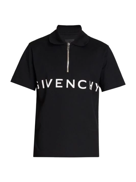 Givenchy Classic-Fit Logo Quarter-Zip Polo Shirt For Men
