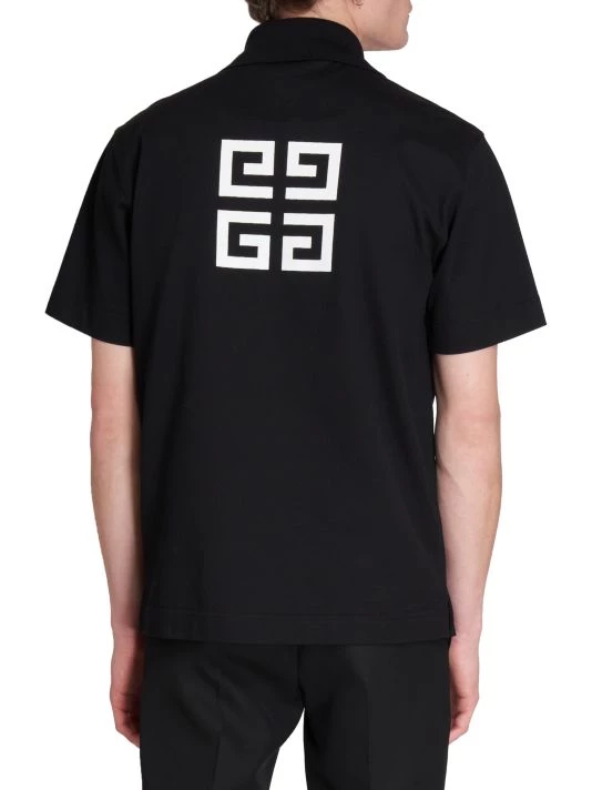 Givenchy Classic-Fit Logo Quarter-Zip Polo Shirt For Men - Image 5