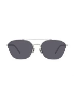 Givenchy Logo Temple 57MM Aviator Sunglasses For Men
