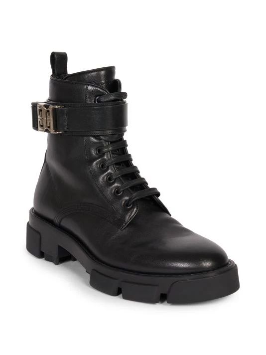 Givenchy Terra Lace-Up Leather Combat Boots - Image 2