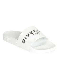 Givenchy Logo Pool Slides For Men White