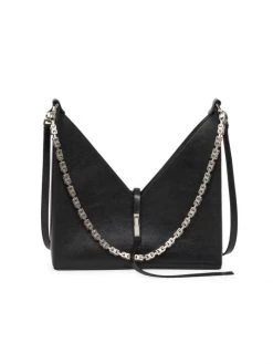 Givenchy Small Cut-Out Leather Shoulder Bag Black