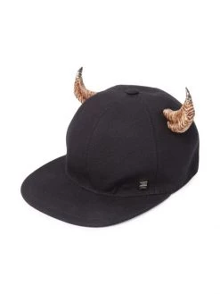 Givenchy Horn Canvas Flat Cap