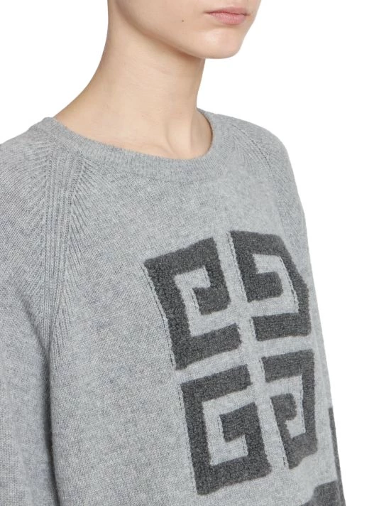 Givenchy Bi-Color Intarsia Cashmere Knit Sweater - Image 6