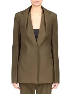 Givenchy Wool Draped-Lapels Jacket