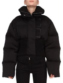 Givenchy Cropped Leather Puffer Jacket