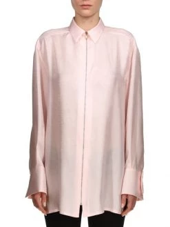 Givenchy Zip-Front Jacquard Satin Shirt
