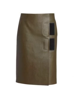 Givenchy Bonded Leather Pencil Skirt