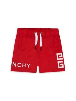 Givenchy Baby's & Little Boy's Contrast Logo Swim Trunks For Kids Black