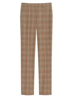 Givenchy Glen Plaid High-Waisted Tapered Trousers