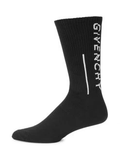 Givenchy Split Logo Socks For Men White Black