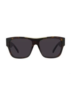 Givenchy Square Havana Logo Sunglasses For Men