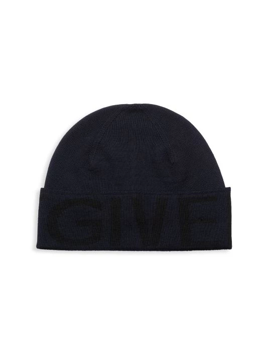 Givenchy Logo Wool Beanie For Men Black White - Image 4