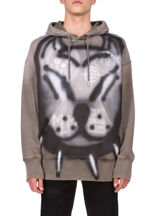 Givenchy Collared Dog Oversized Hoodie Sweatshirt For Men